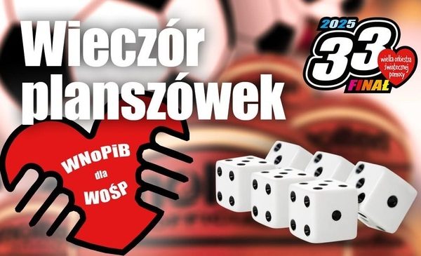 Wieczór Planszówek gra dla WOŚP